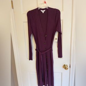 Brand new long ribbed sweater